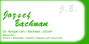 jozsef bachman business card